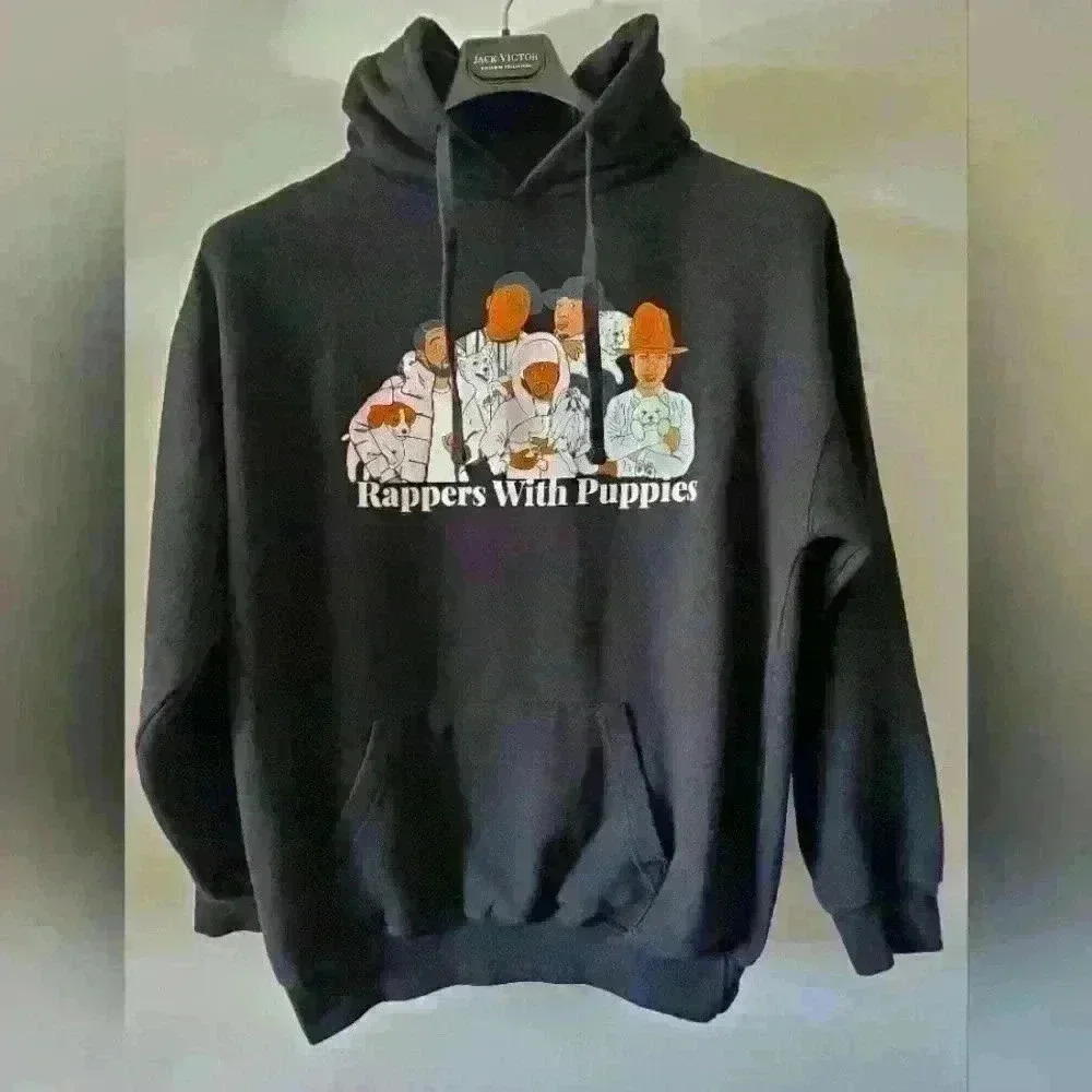 DOGS LIMITED Rappers with puppies hoodie. Men's size  large